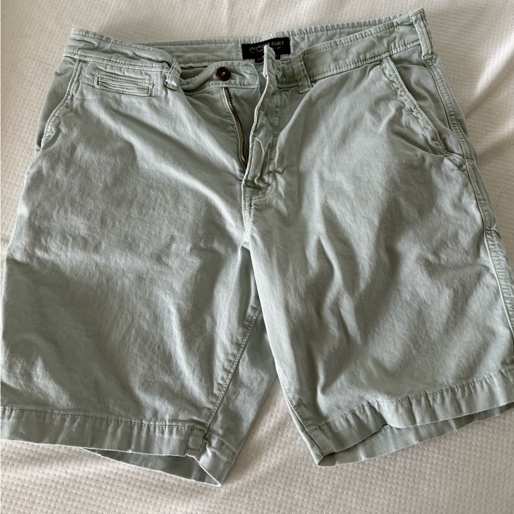 American Eagle Outfitters Sage Green Flat Front Shorts